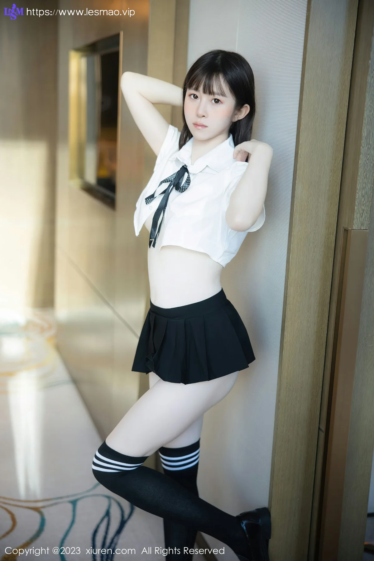 XiuRen 秀人 No.7534  林悠悠 黑色长筒袜性感写真3 - 26