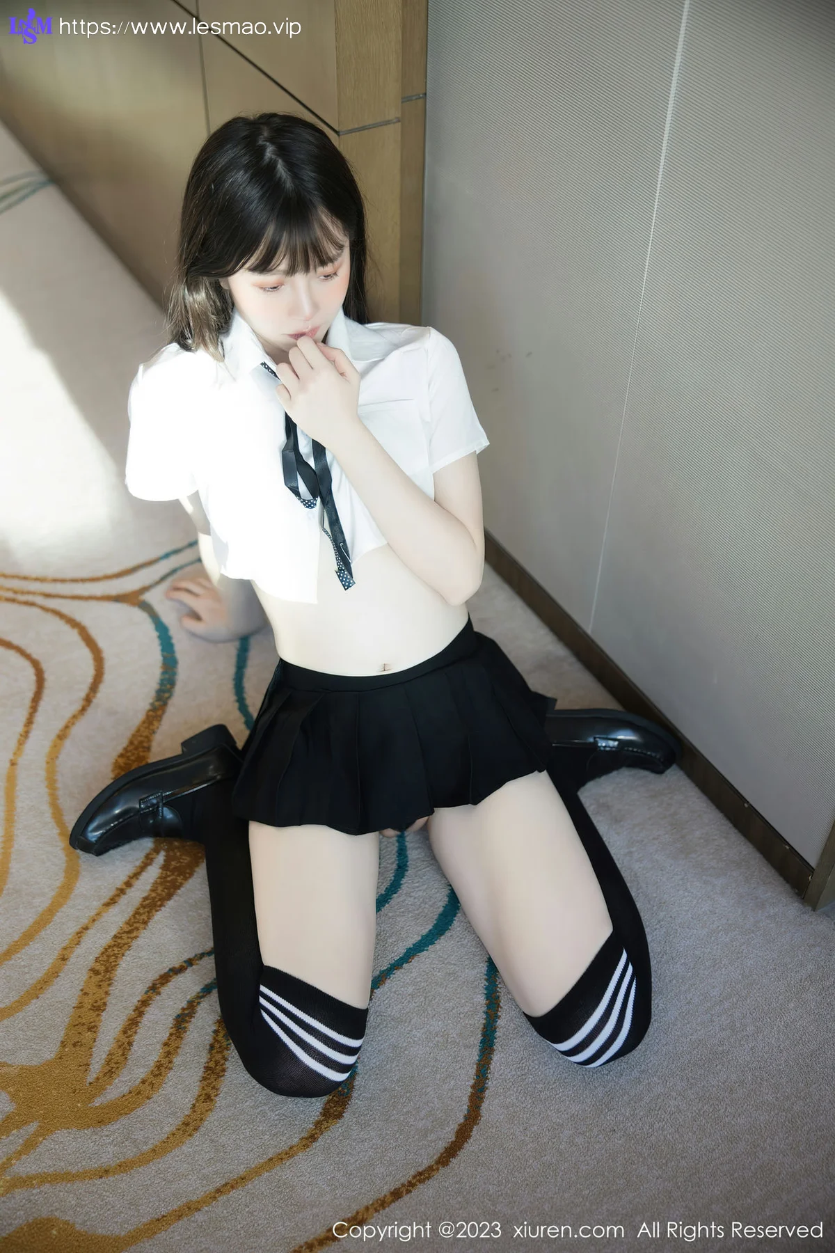 XiuRen 秀人 No.7534  林悠悠 黑色长筒袜性感写真3 - 30