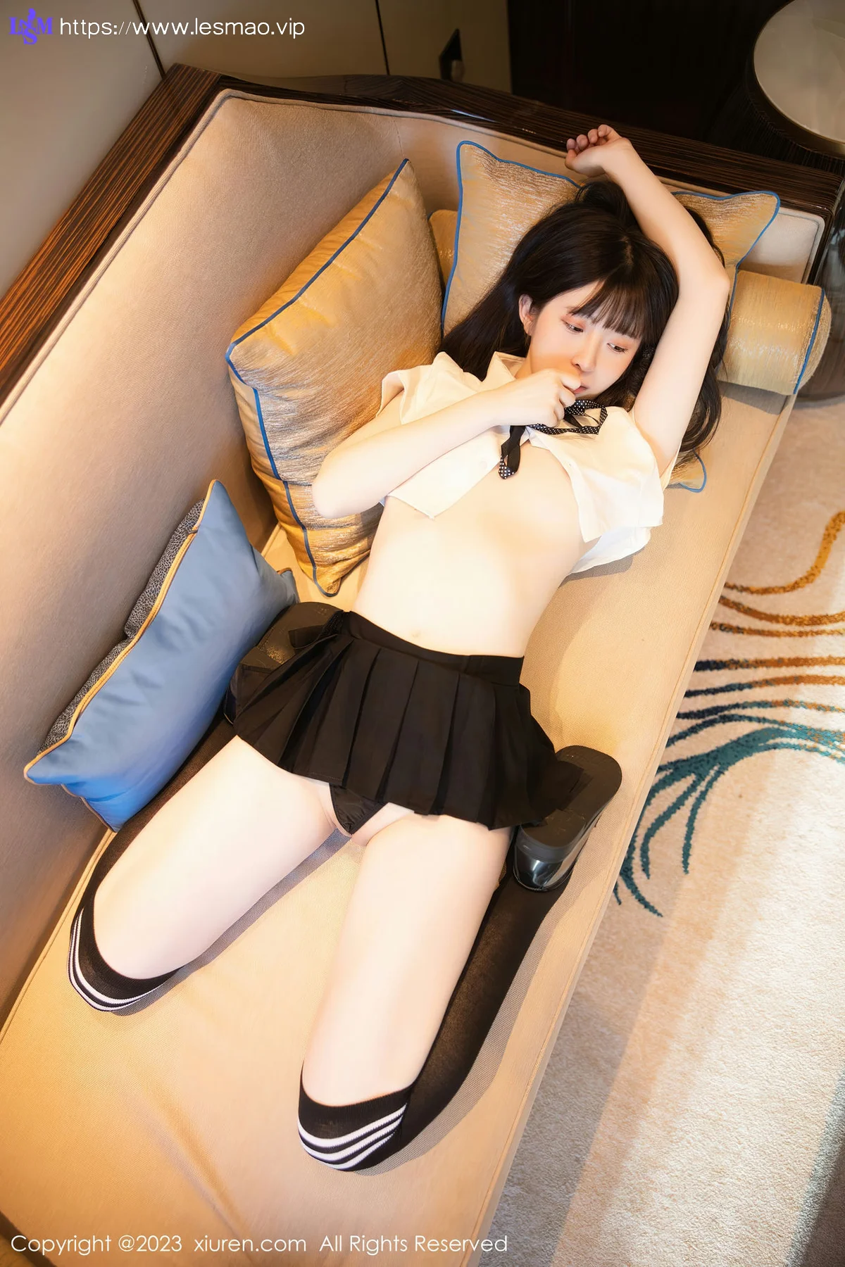 XiuRen 秀人 No.7534  林悠悠 黑色长筒袜性感写真3 - 35