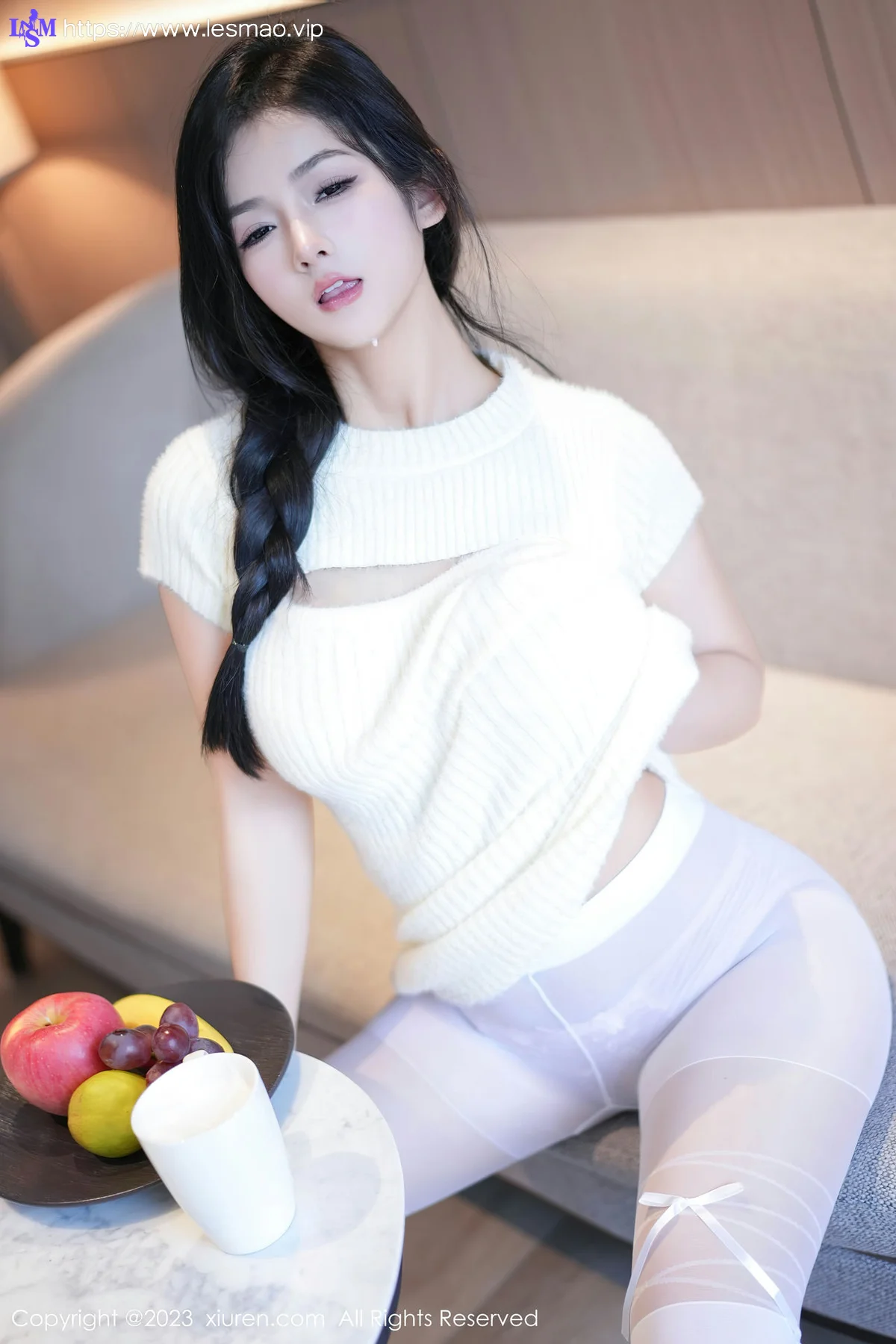 XiuRen 秀人 No.7541  谭小灵 诱人白色丝袜性感写真1 - 13