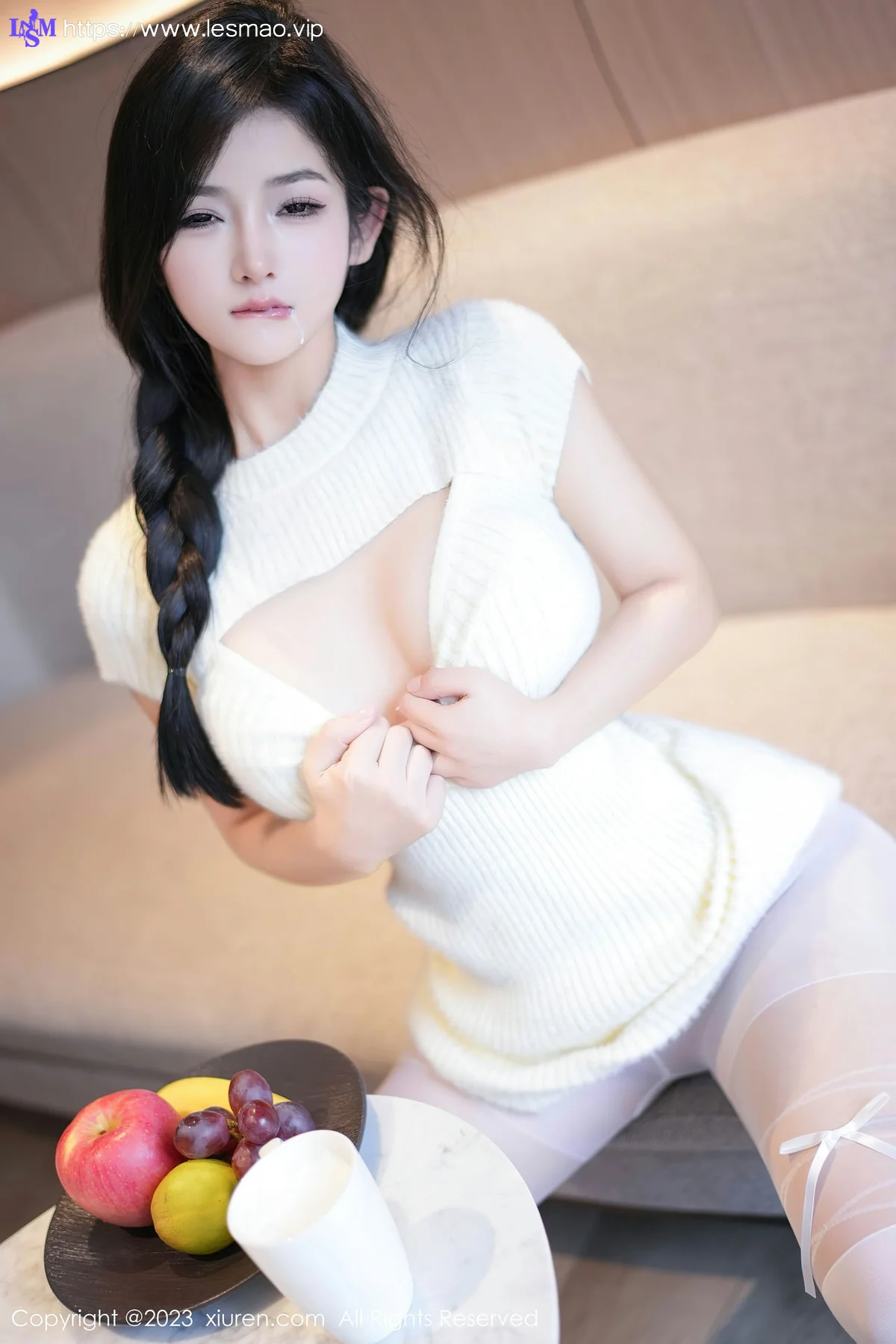 XiuRen 秀人 No.7541  谭小灵 诱人白色丝袜性感写真1 - 15