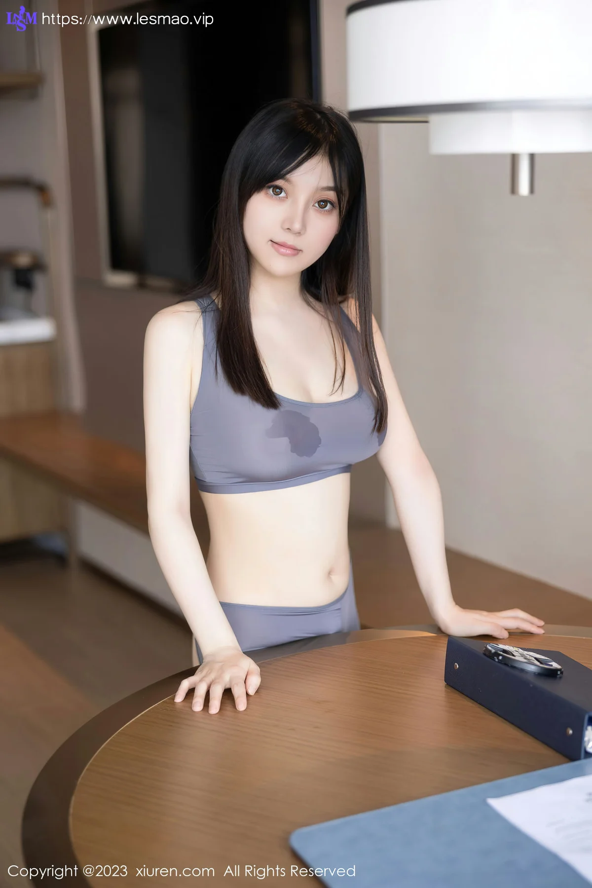 XiuRen 秀人 No.7543  豆瓣酱 灰色运动瑜伽服饰性感写真11 - 62