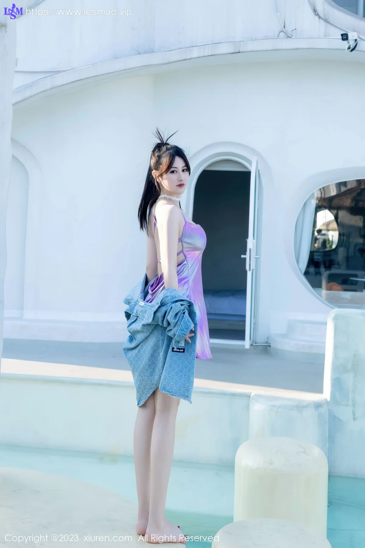 XiuRen 秀人 No.7565 诗诗kiki 灰色死库水性感写真1 - 11