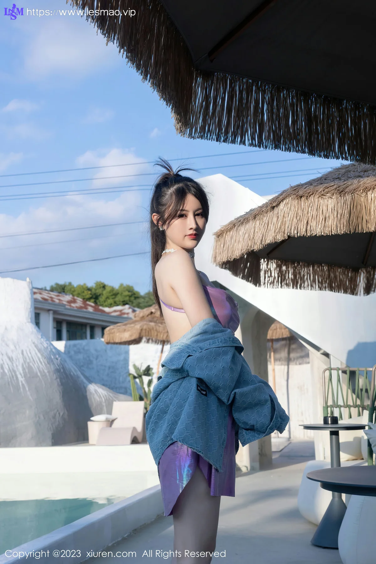 XiuRen 秀人 No.7565 诗诗kiki 灰色死库水性感写真1 - 19