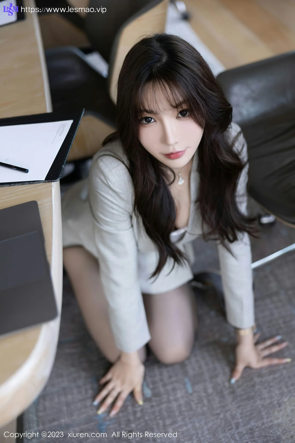 XiuRen 秀人 No.7577 徐莉芝Booty 黑色职员Ol性感写真 - 43