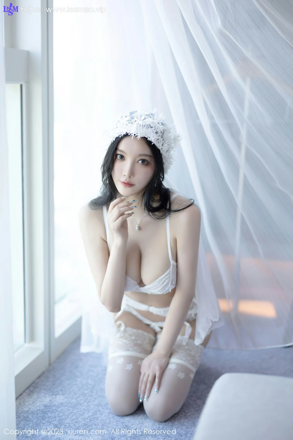 XiuRen 秀人 No.7590  杨晨晨Yome 白色蕾丝内衣性感写真2 - 85