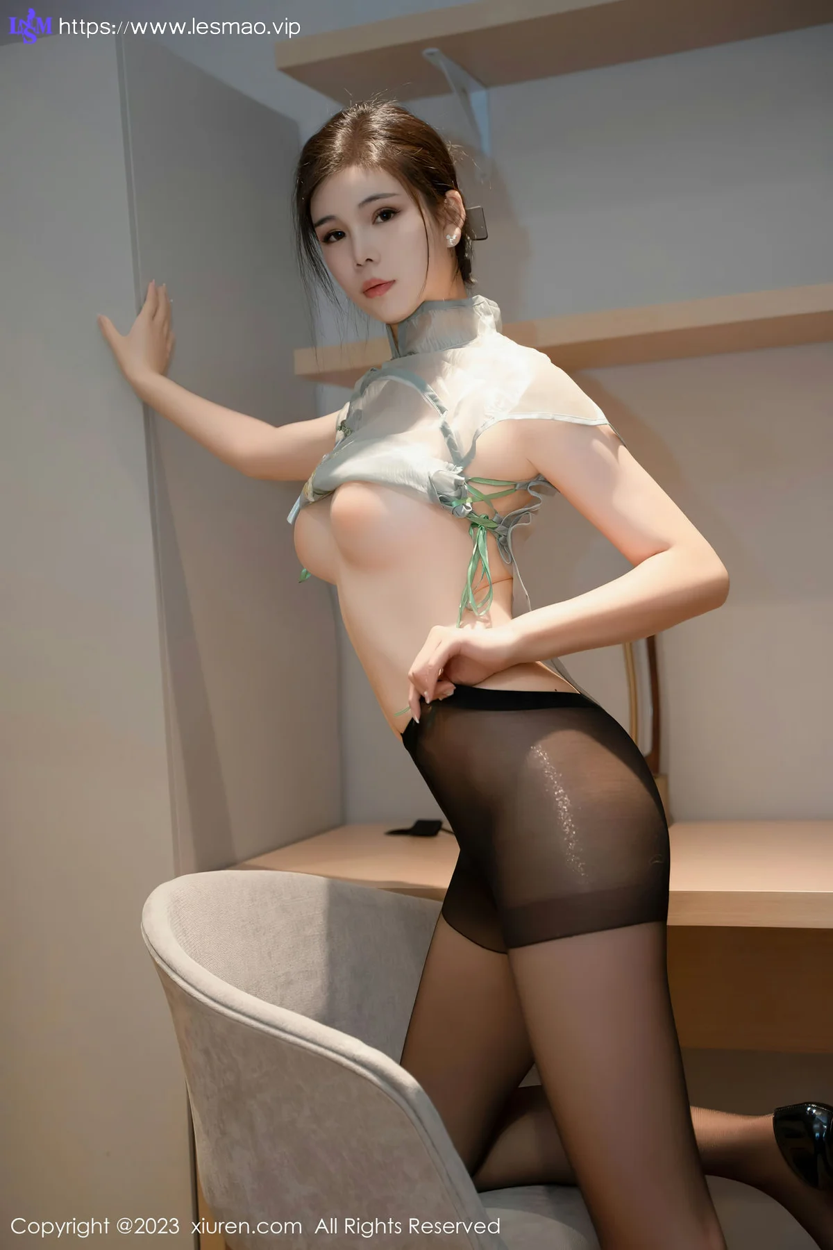 XiuRen 秀人 No.7599  雪糕CiCi 轻透旗袍性感写真3 - 16