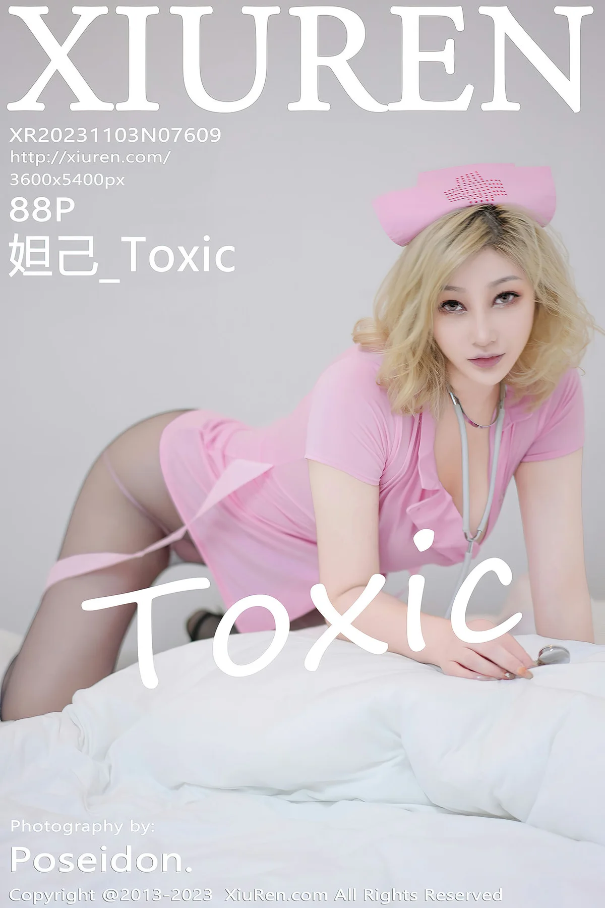 XiuRen 秀人 No.7609  妲己_Toxic 粉色情趣护士性感写真1 - 89