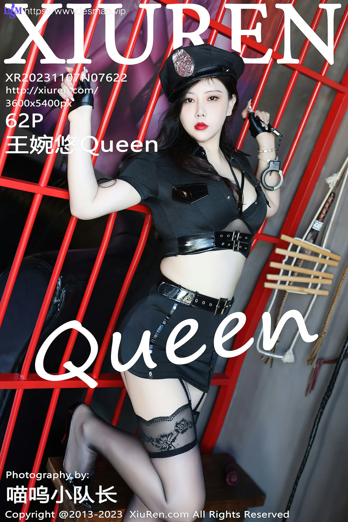 XiuRen 秀人 No.7622  王婉悠Queen 黑色情趣制服性感写真1 - 63