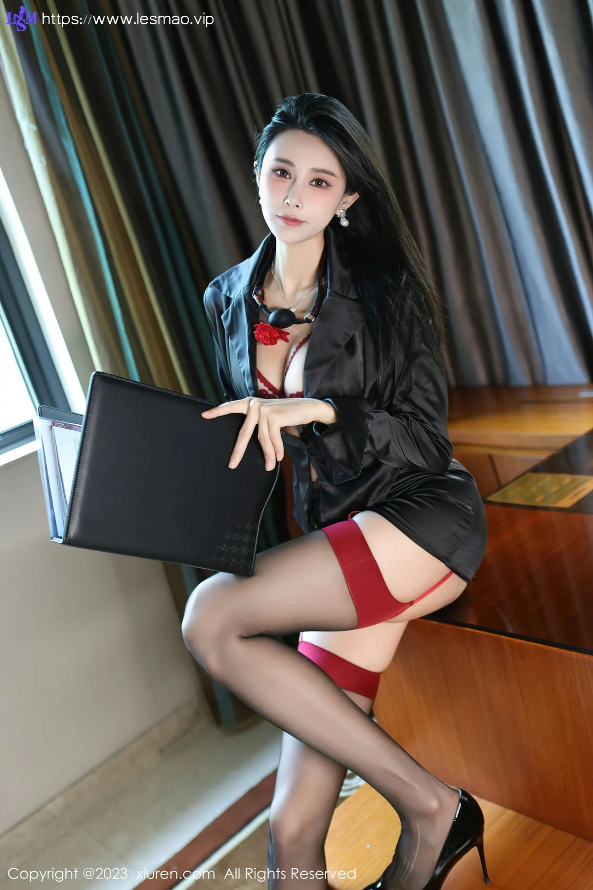 XiuRen 秀人 No.7630  草莓mm 红色蕾丝内衣性感写真 - 17