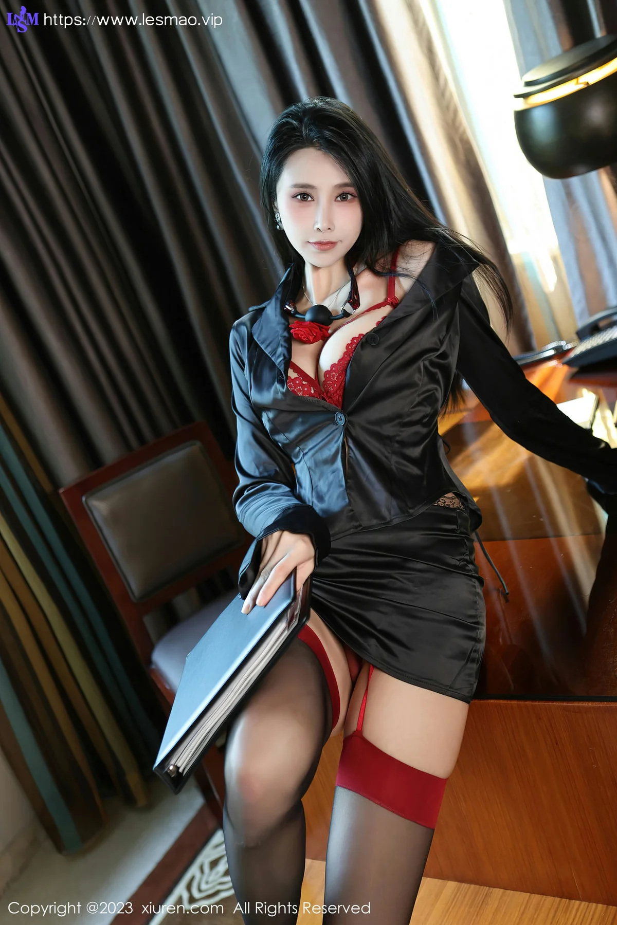 XiuRen 秀人 No.7630  草莓mm 红色蕾丝内衣性感写真 - 19