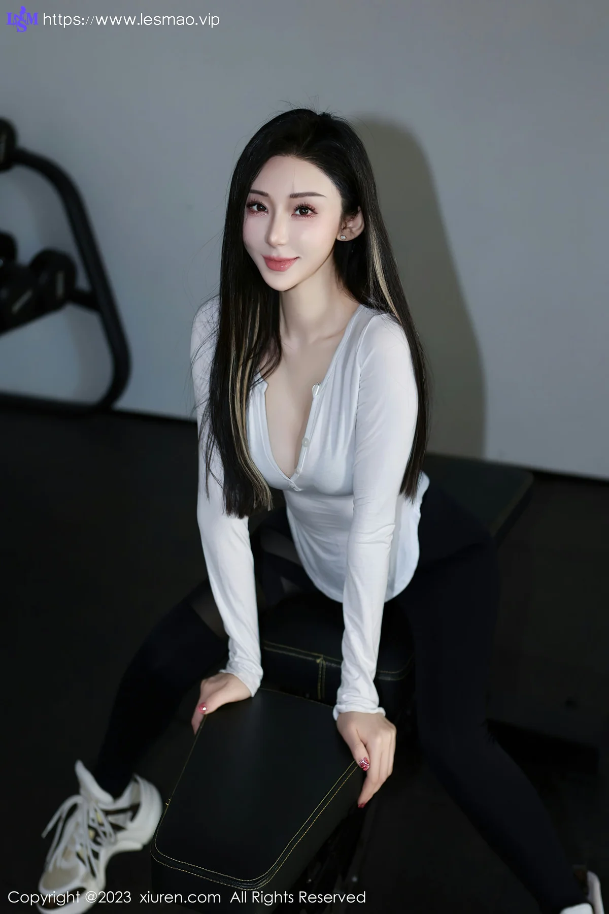 XiuRen 秀人 No.7705  田兮白 黑色比基尼第二套写真 - 11