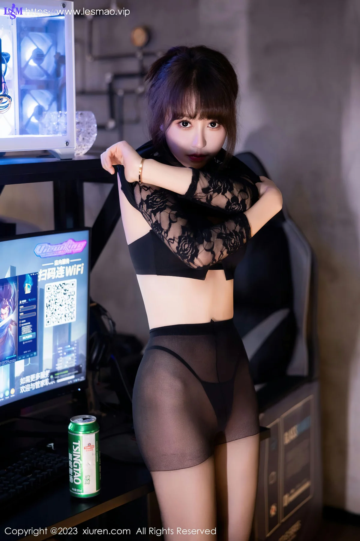 XiuRen 秀人 No.7751  韩系学妹 黑丝网纹上衣性感写真1 - 50