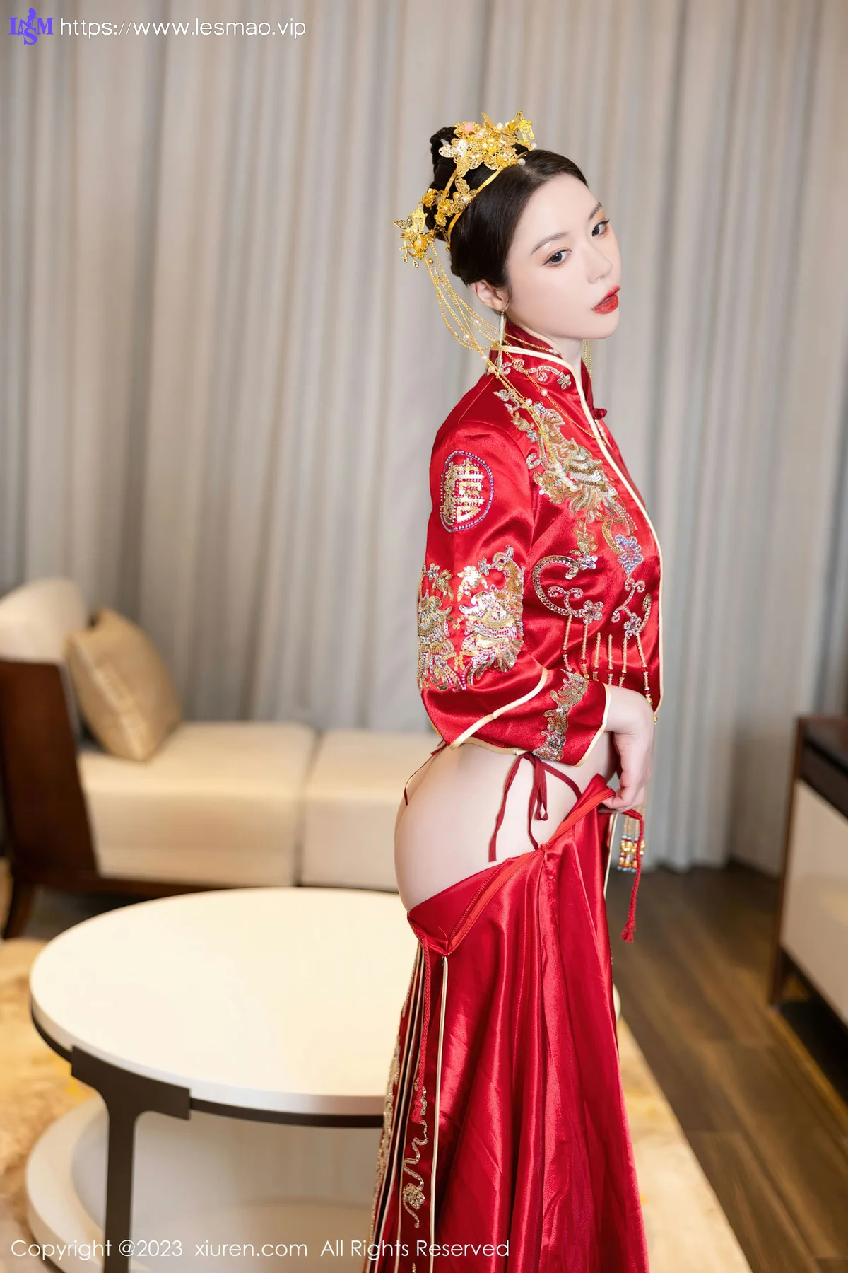 XiuRen 秀人 No.7766  梦心玥 红色中式婚服安吉旅拍111 - 34