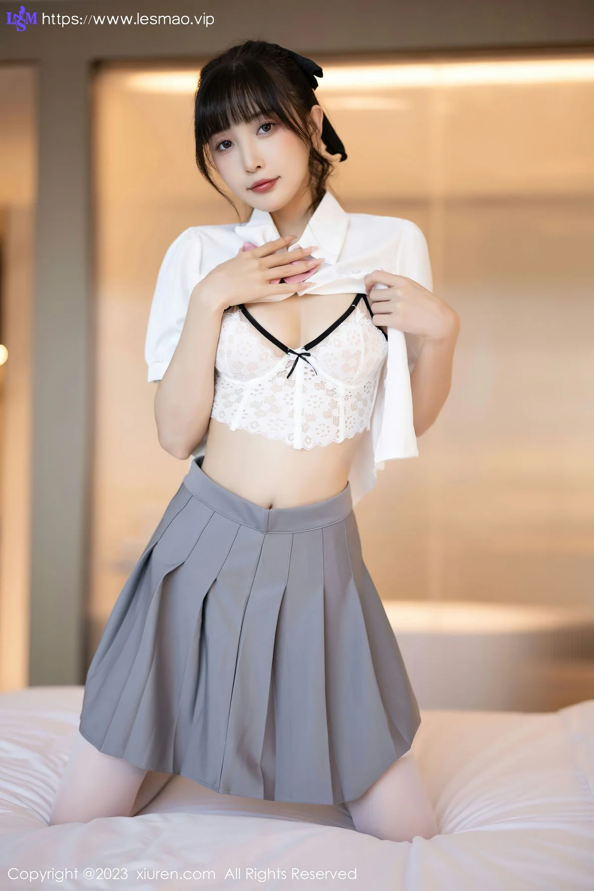 XiuRen 秀人 No.7771  林星阑 灰色短裙性感写真1 - 26
