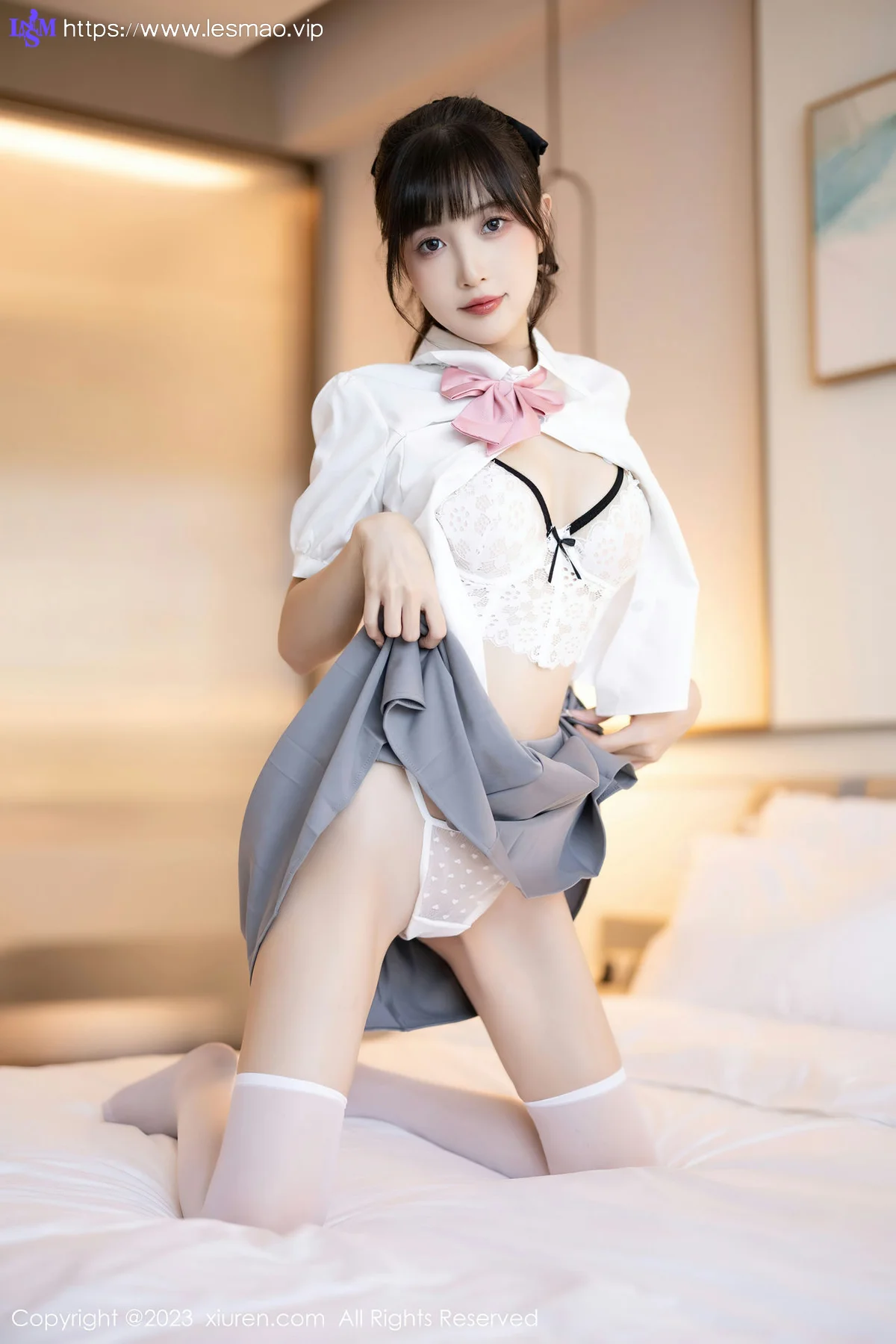 XiuRen 秀人 No.7771  林星阑 灰色短裙性感写真1 - 29