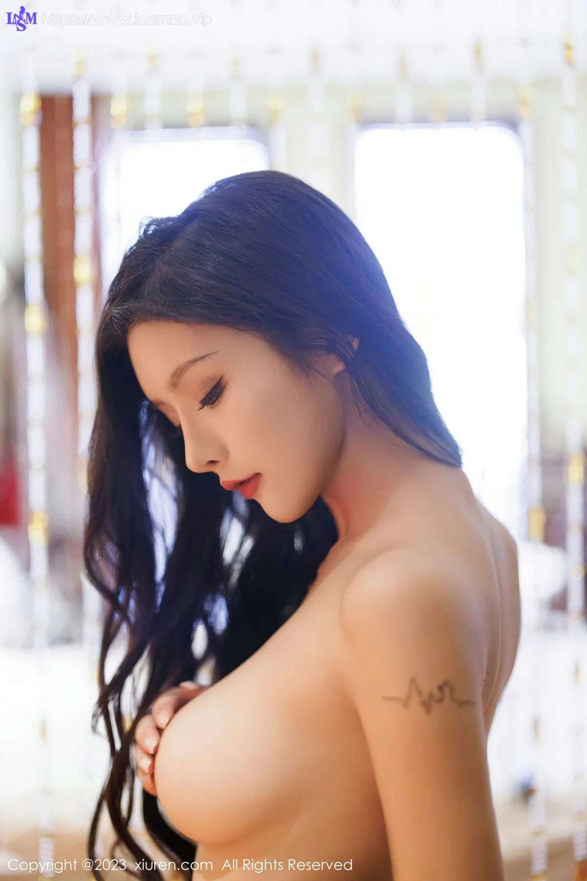 XiuRen 秀人 No.7800  七七kiko 蓝色旗袍性感写真 - 43