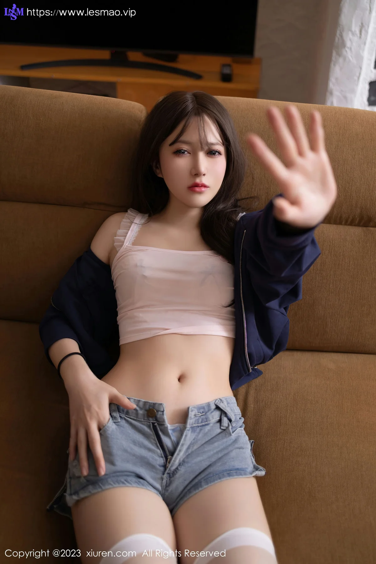 XiuRen 秀人 No.7817  鱼子酱Fish 超短牛仔裤性感写真1 - 53