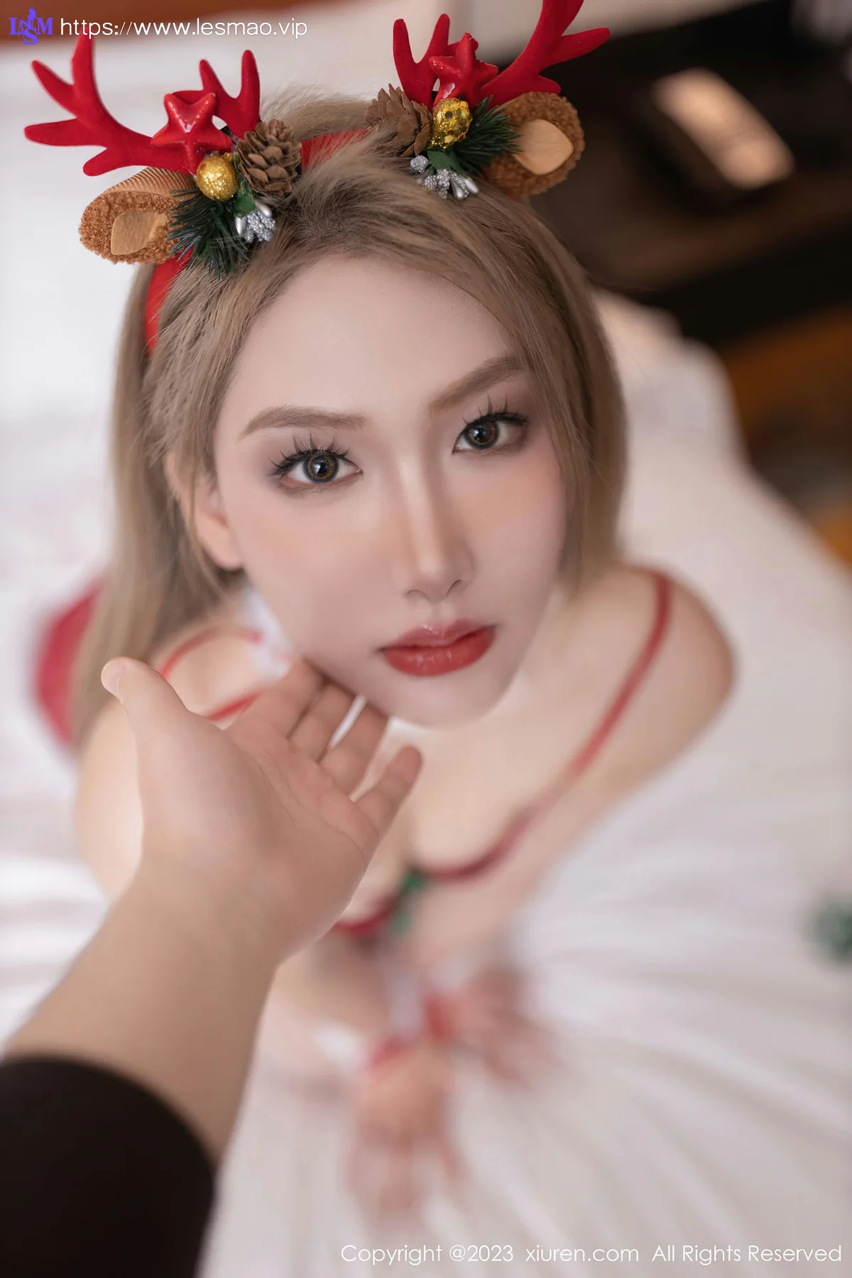 XiuRen 秀人 No.7844  沈青黛 红色圣诞主题性感写真33 - 19