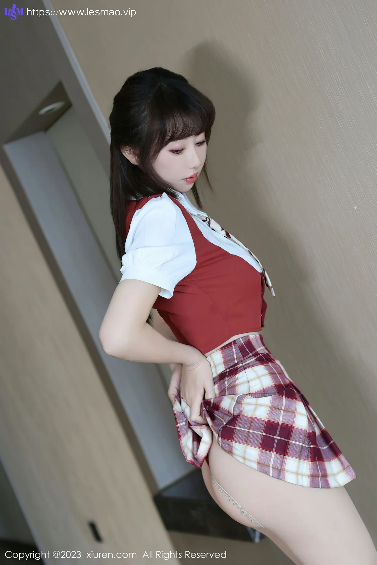 XiuRen 秀人 No.7851  金tiao 红色轻透内衣性感写真22 - 12