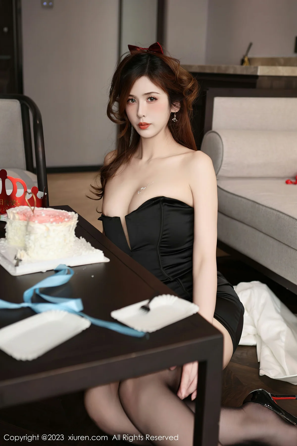 XiuRen 秀人 No.7872  月野兔美妞 魅惑黑丝性感写真 - 20