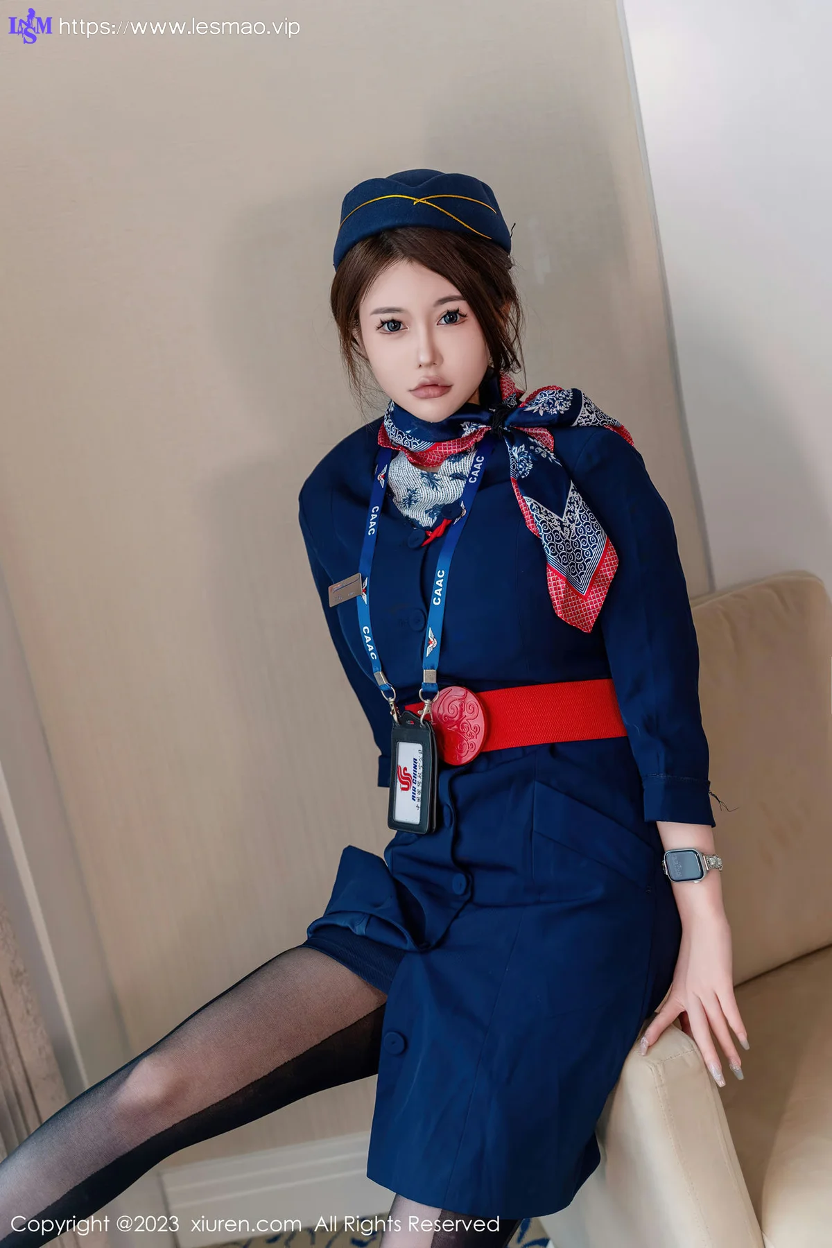 XiuRen 秀人 No.7879  甜妮 空姐制服性感写真 - 12