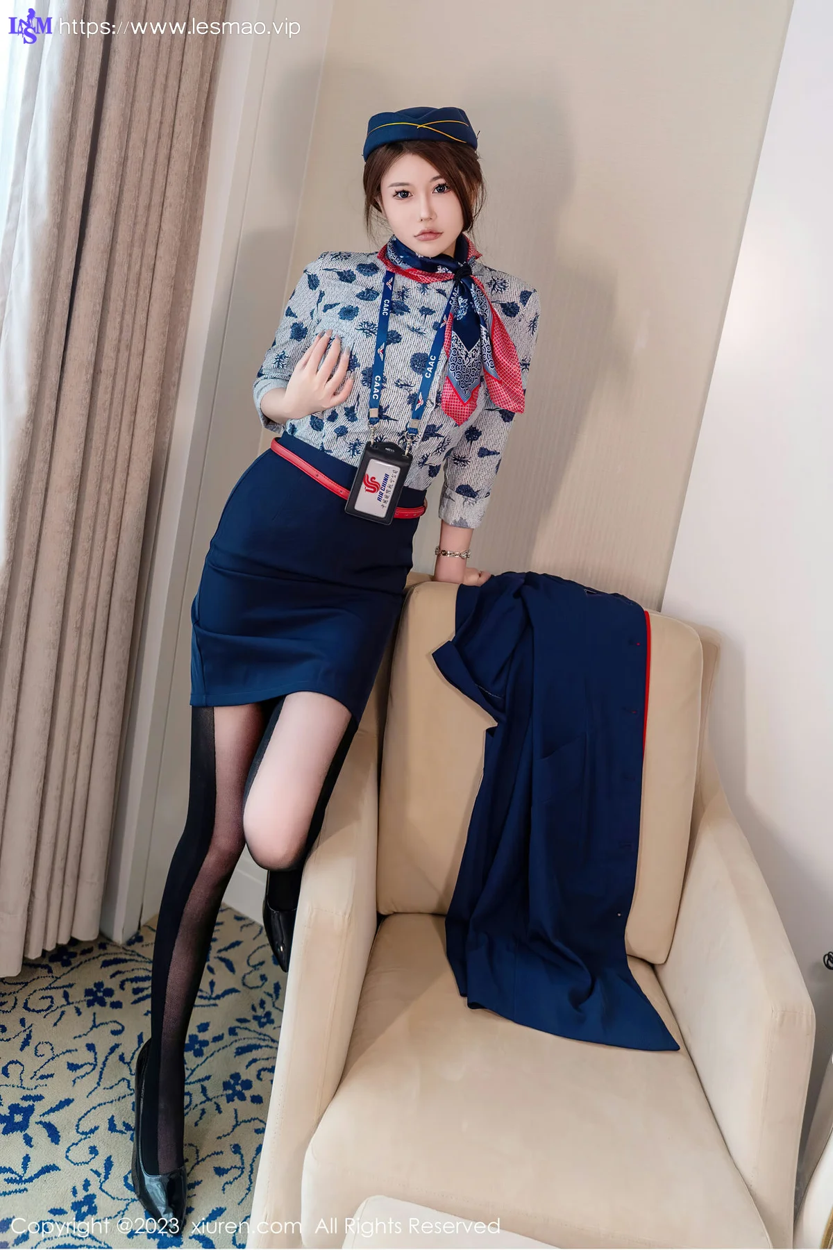 XiuRen 秀人 No.7879  甜妮 空姐制服性感写真 - 17