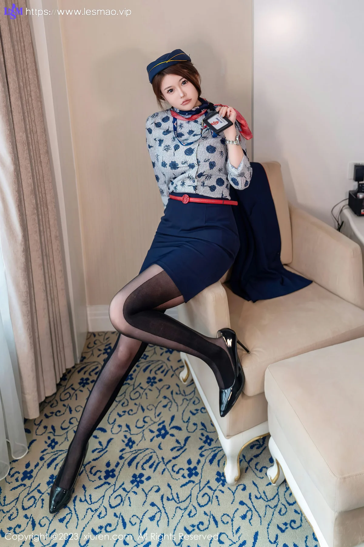 XiuRen 秀人 No.7879  甜妮 空姐制服性感写真 - 21