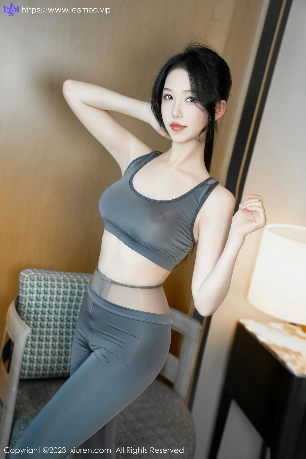 XiuRen 秀人 No.7882  利世 灰色瑜伽服性感写真111 - 19