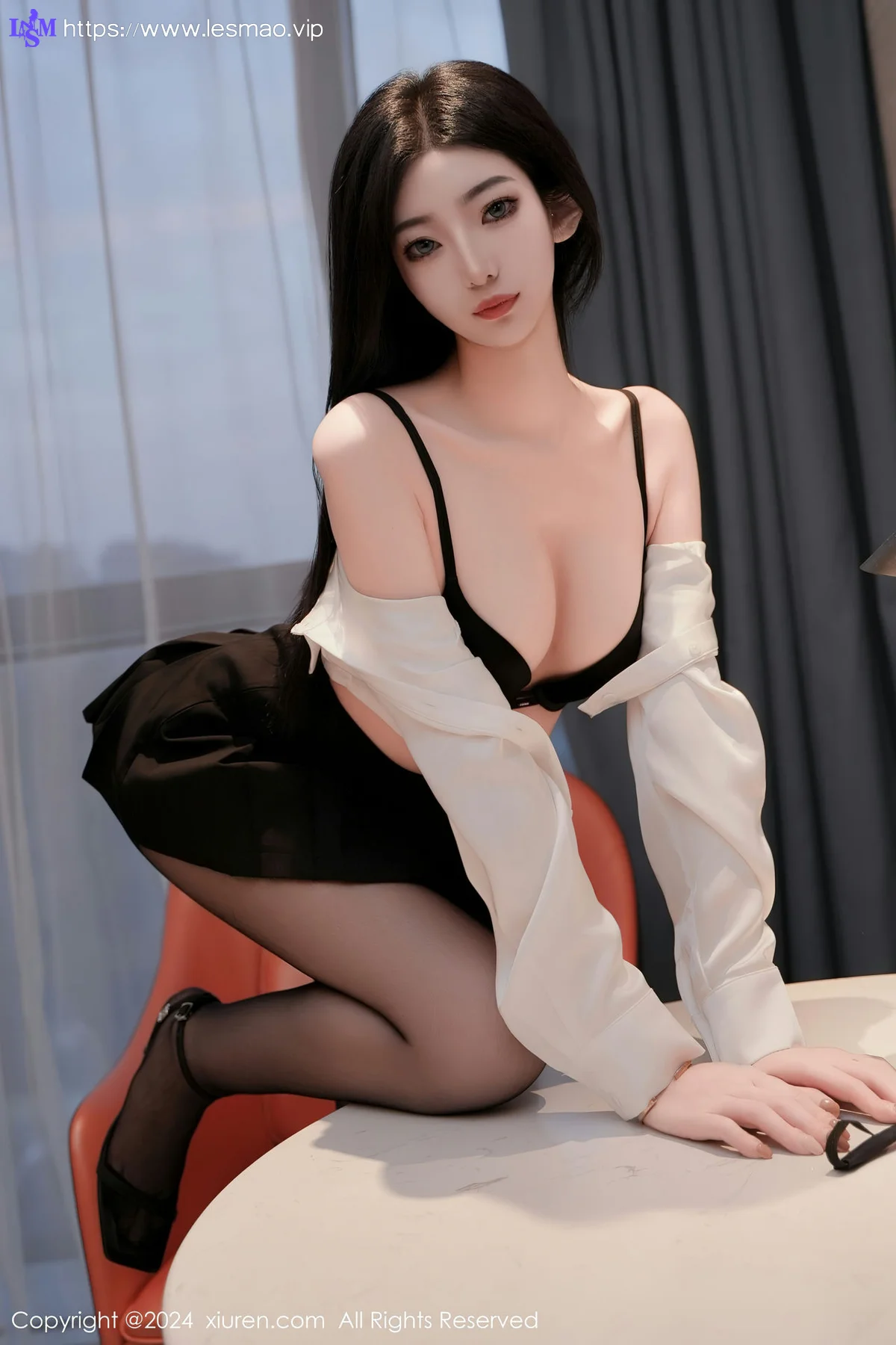 XiuRen 秀人 No.7894  安琪Yee 黑色短裙性感写真 - 41