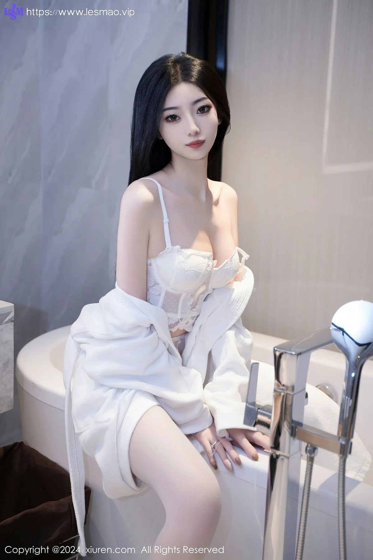 XiuRen 秀人 No.7960  安琪Yee 白色睡袍性感写真3 - 26
