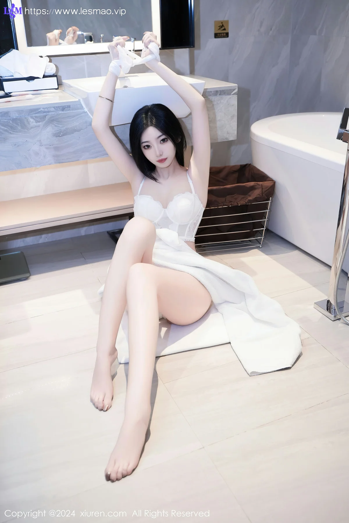 XiuRen 秀人 No.7960  安琪Yee 白色睡袍性感写真3 - 42