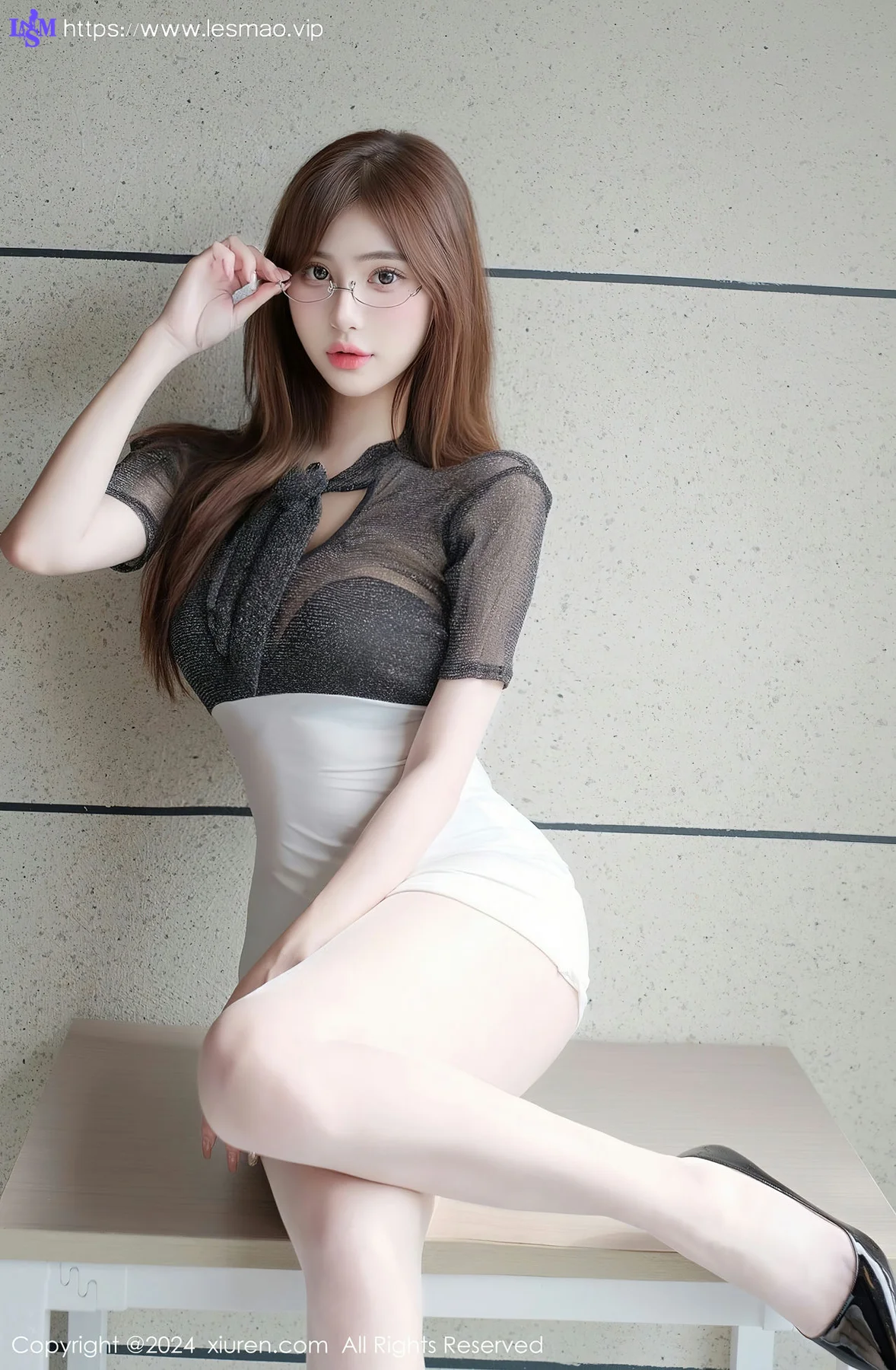 XiuRen 秀人 No.7966  Lavinia肉肉 黑色薄纱性感写真 - 6