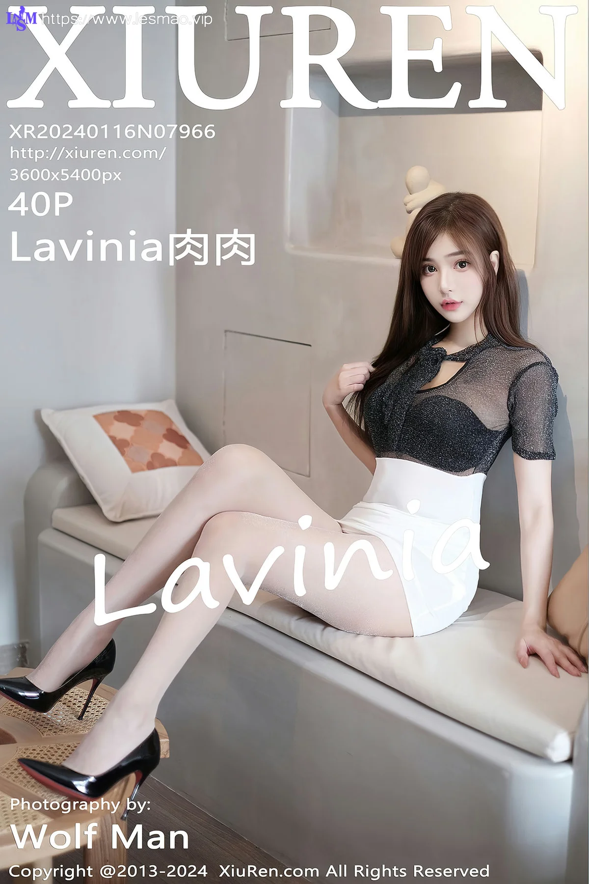 XiuRen 秀人 No.7966  Lavinia肉肉 黑色薄纱性感写真 - 41