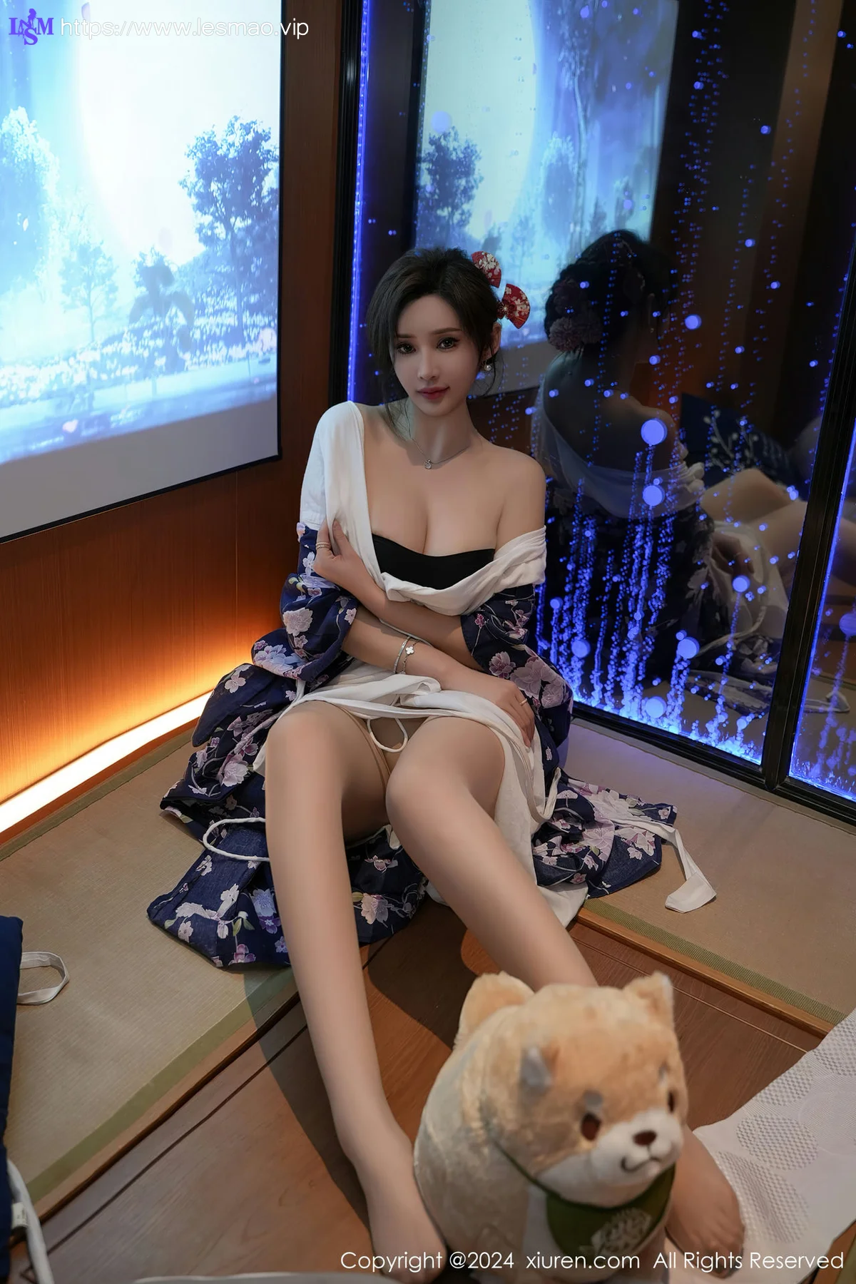 XiuRen 秀人 No.7975  Carol周妍希 深蓝色浴袍三亚旅拍3 - 39