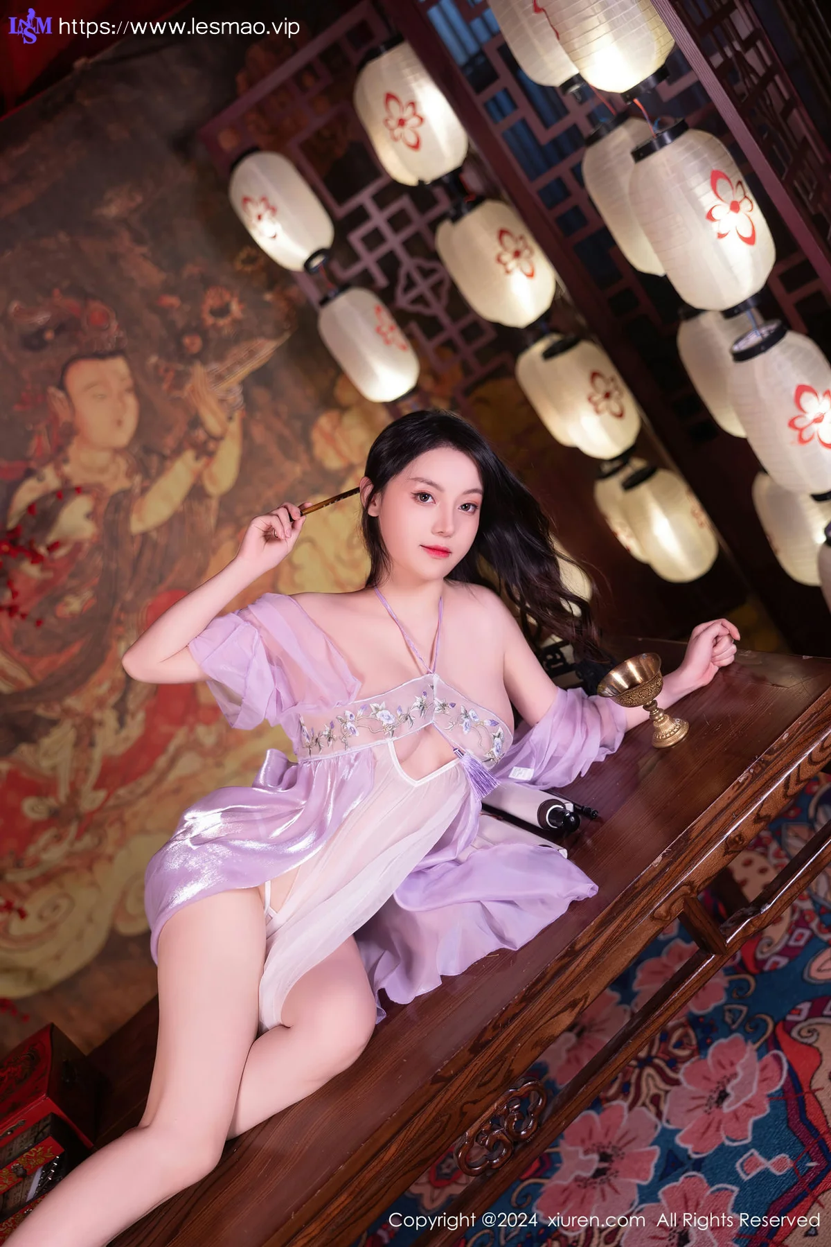 XiuRen 秀人 No.8059  豆瓣酱 轻透紫色古装性感写真1 - 27