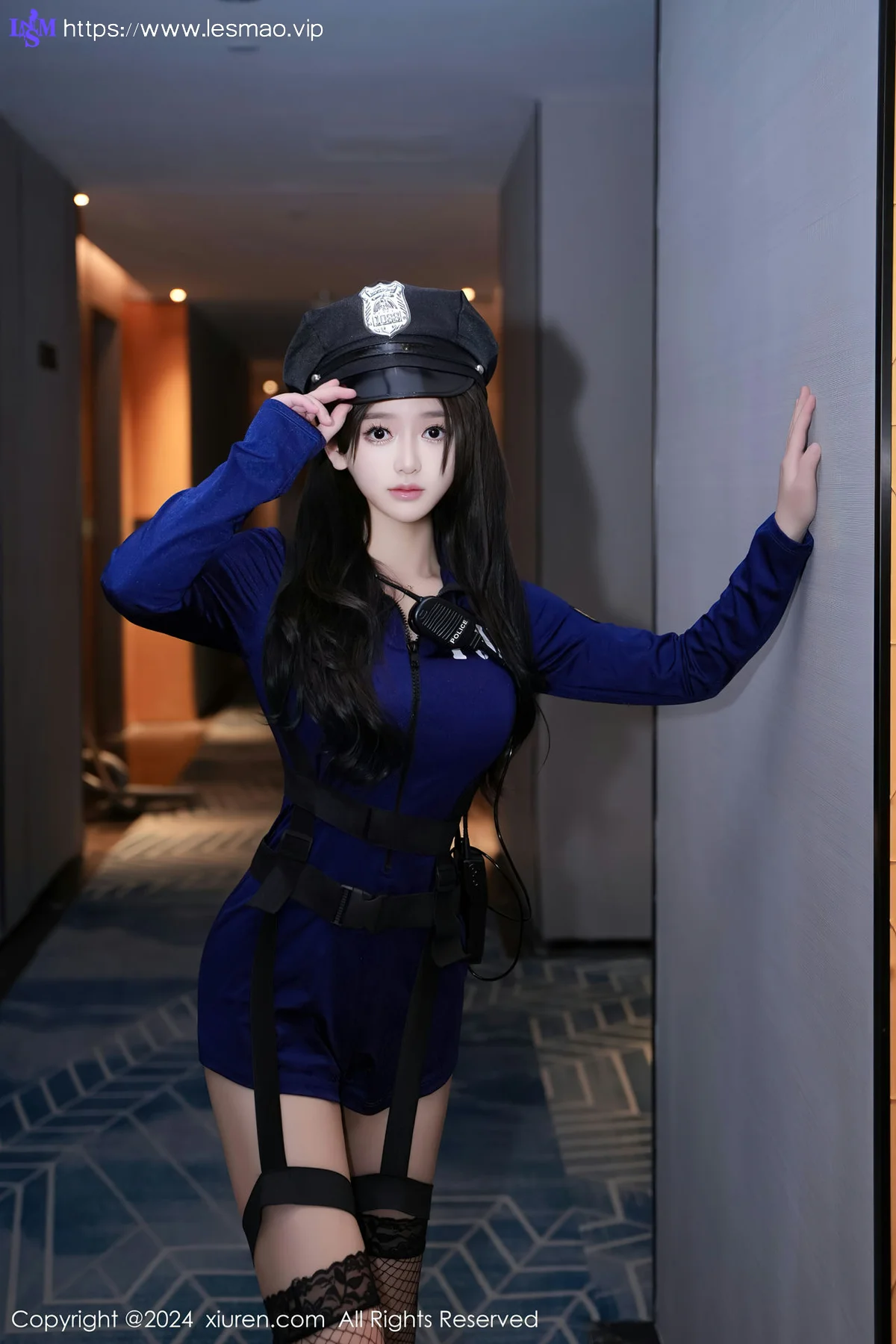 XiuRen 秀人 No.8066  奶茶味的包子 首套写真深蓝色情趣制服11 - 11