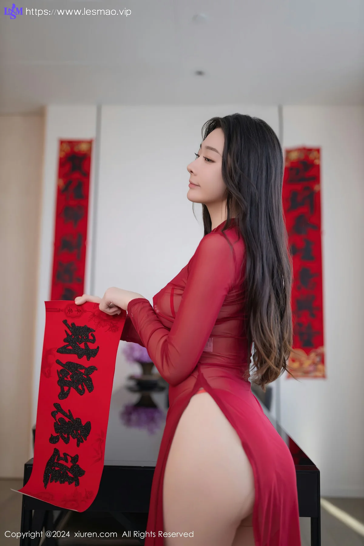 XiuRen 秀人 No.8085  小逗逗 红色情趣服饰性感写真11 - 12