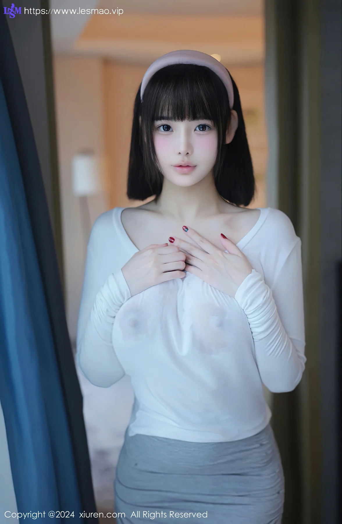 XiuRen 秀人 No.8089  李可可 白色轻透上衣性感写真33 - 38