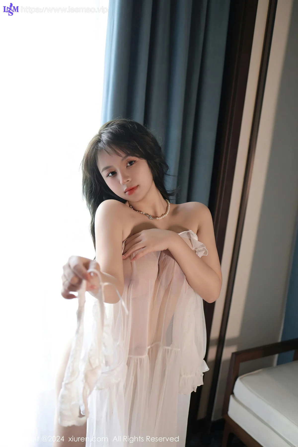XiuRen 秀人 No.8106  沈思怡 白色轻透情趣睡裙性感写真11 - 25