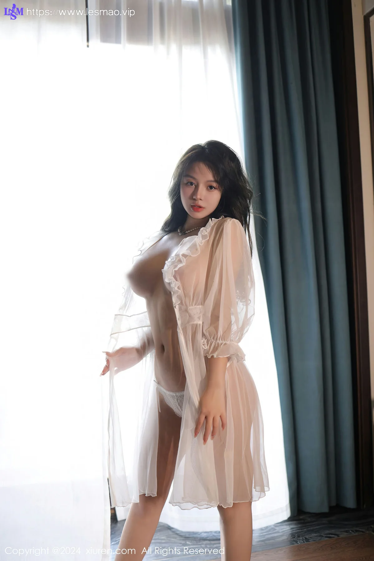 XiuRen 秀人 No.8106  沈思怡 白色轻透情趣睡裙性感写真11 - 35