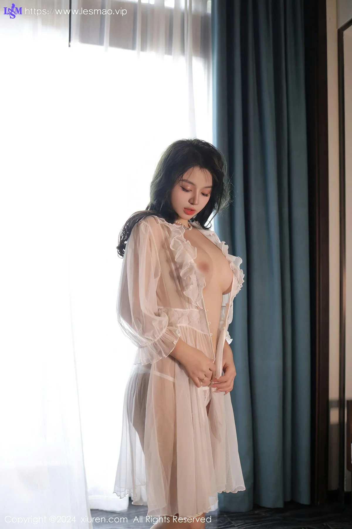 XiuRen 秀人 No.8106  沈思怡 白色轻透情趣睡裙性感写真11 - 37