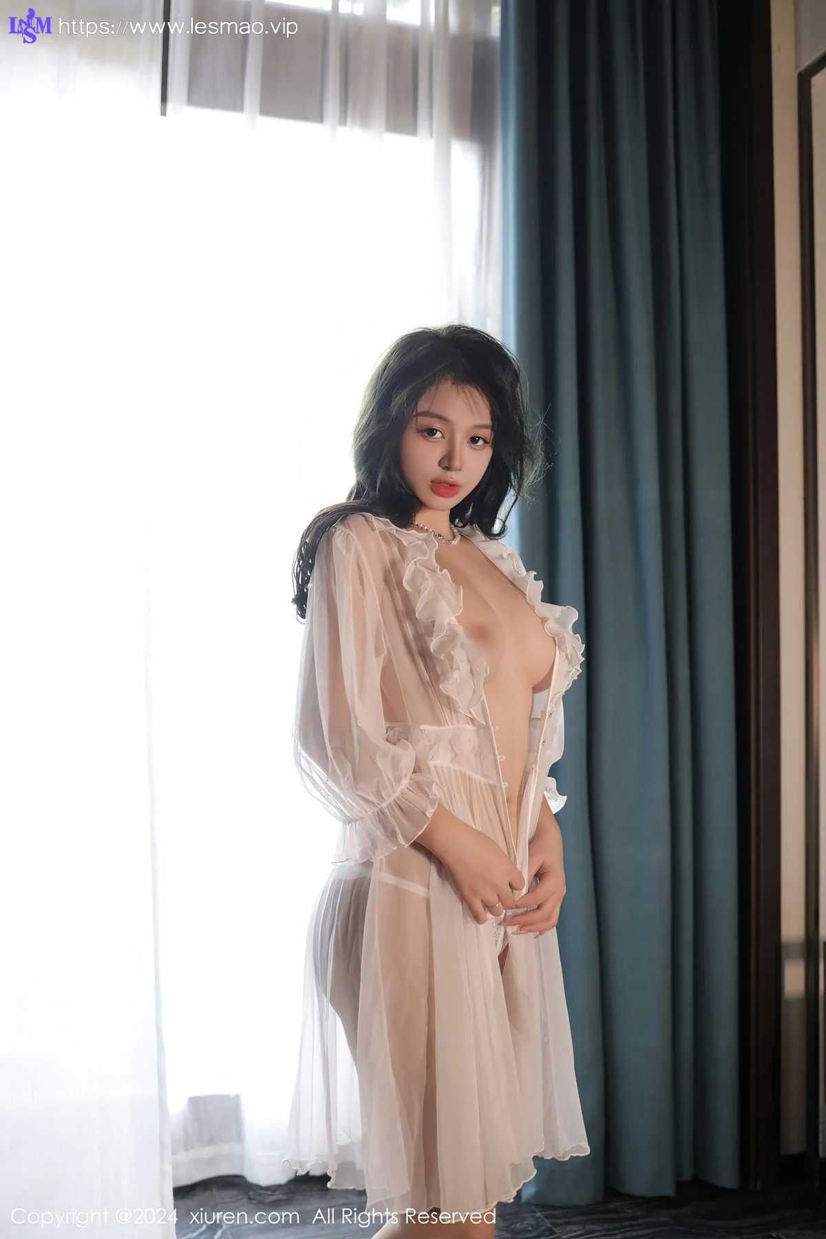 XiuRen 秀人 No.8106  沈思怡 白色轻透情趣睡裙性感写真11 - 38