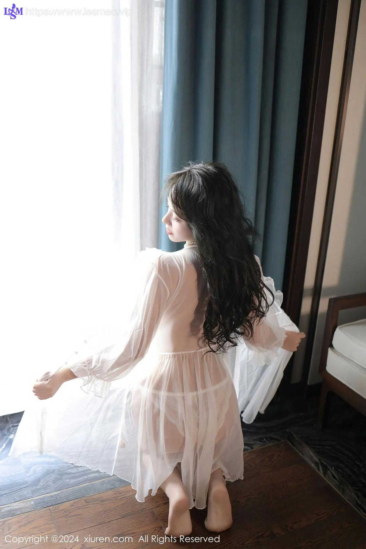 XiuRen 秀人 No.8106  沈思怡 白色轻透情趣睡裙性感写真11 - 49