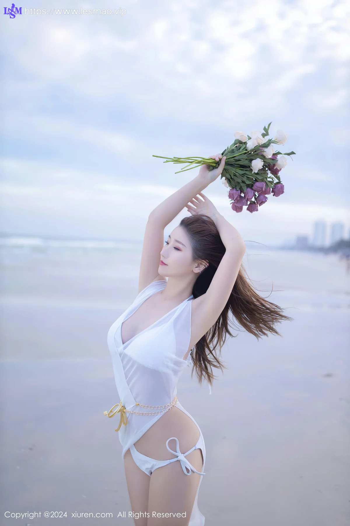XiuRen 秀人 No.8123  杏子Yada 白色比基尼泰国旅拍 - 6
