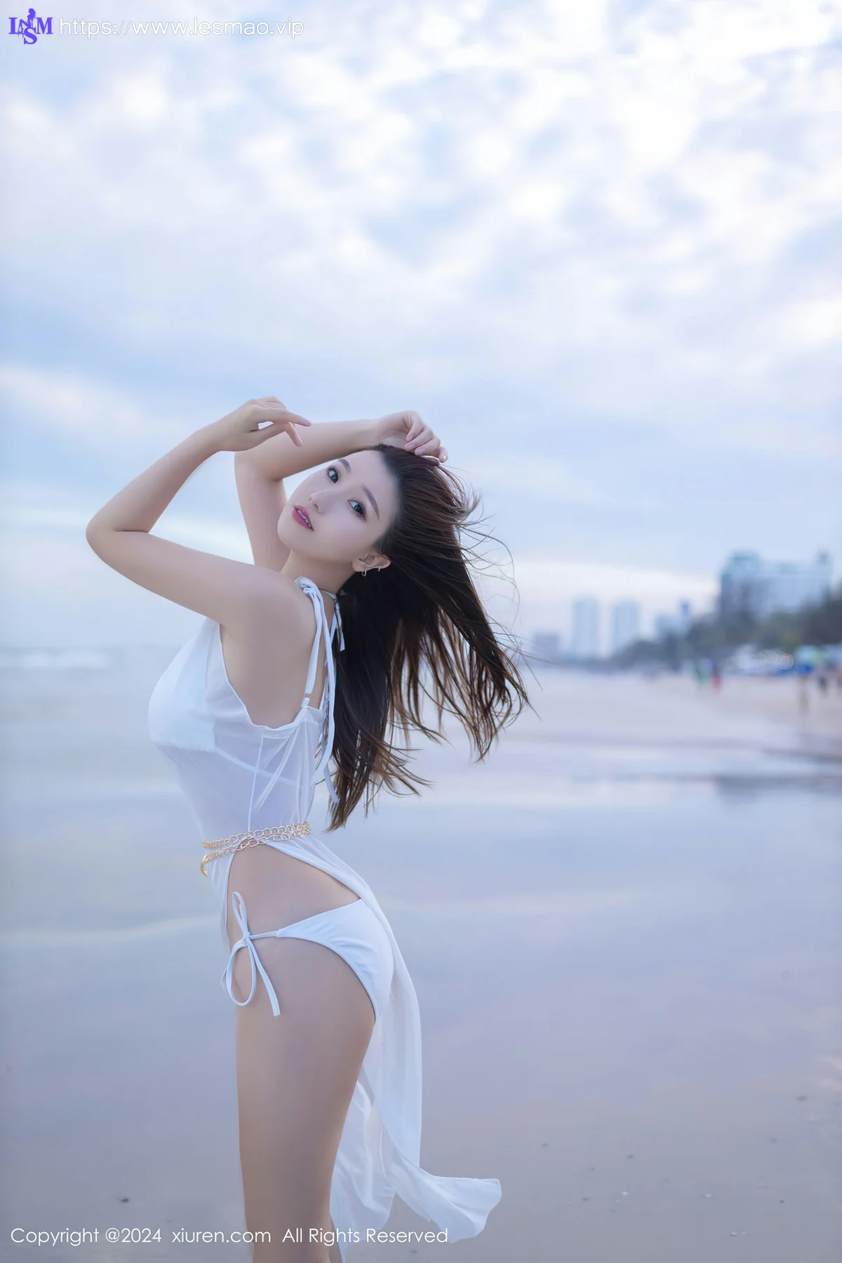 XiuRen 秀人 No.8123  杏子Yada 白色比基尼泰国旅拍 - 15