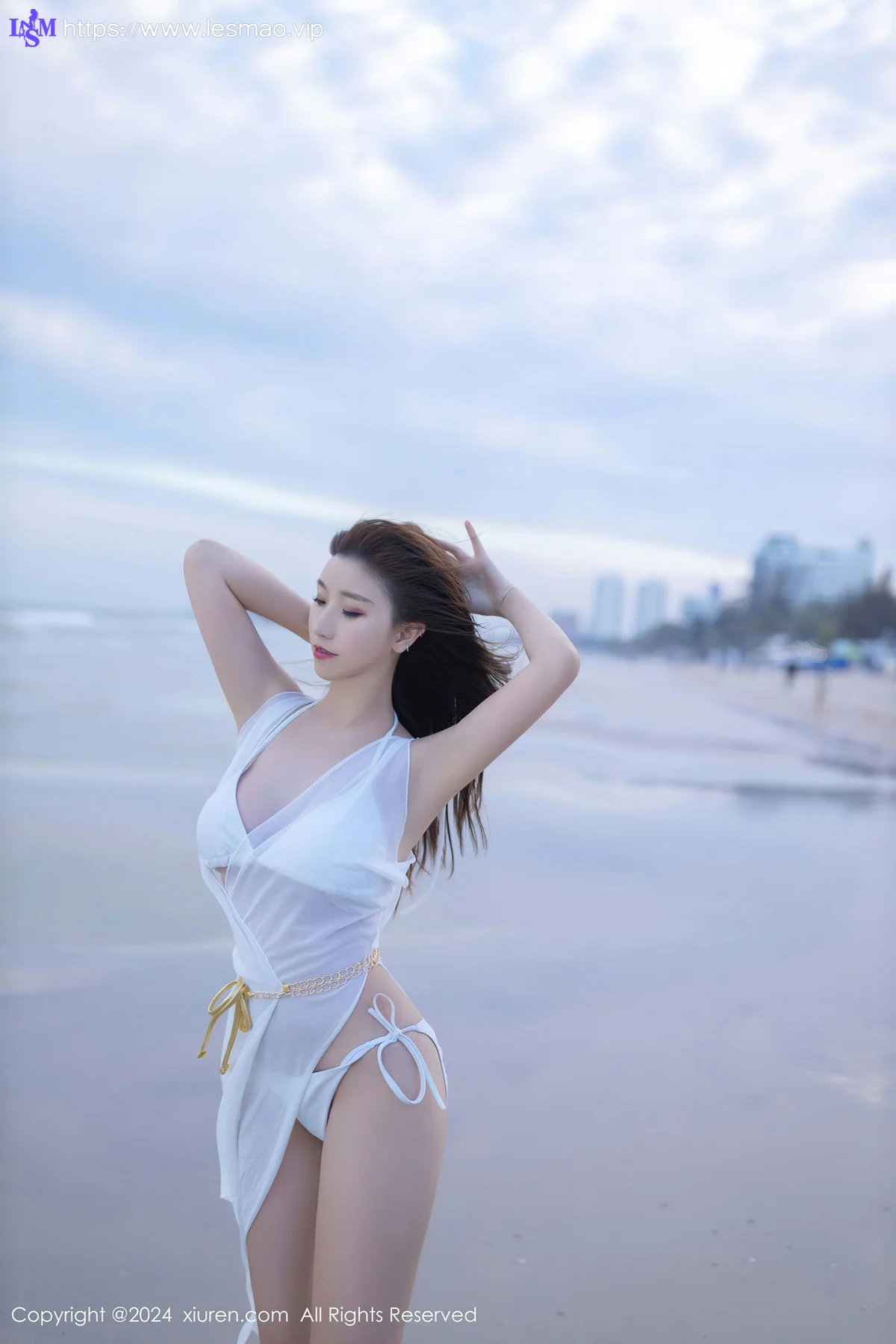XiuRen 秀人 No.8123  杏子Yada 白色比基尼泰国旅拍 - 17