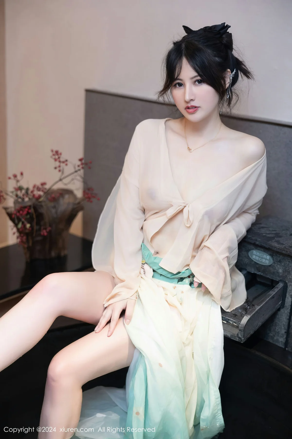 XiuRen 秀人 No.8128  诗诗kiki 温泉古装情趣服饰性感写真1 - 62