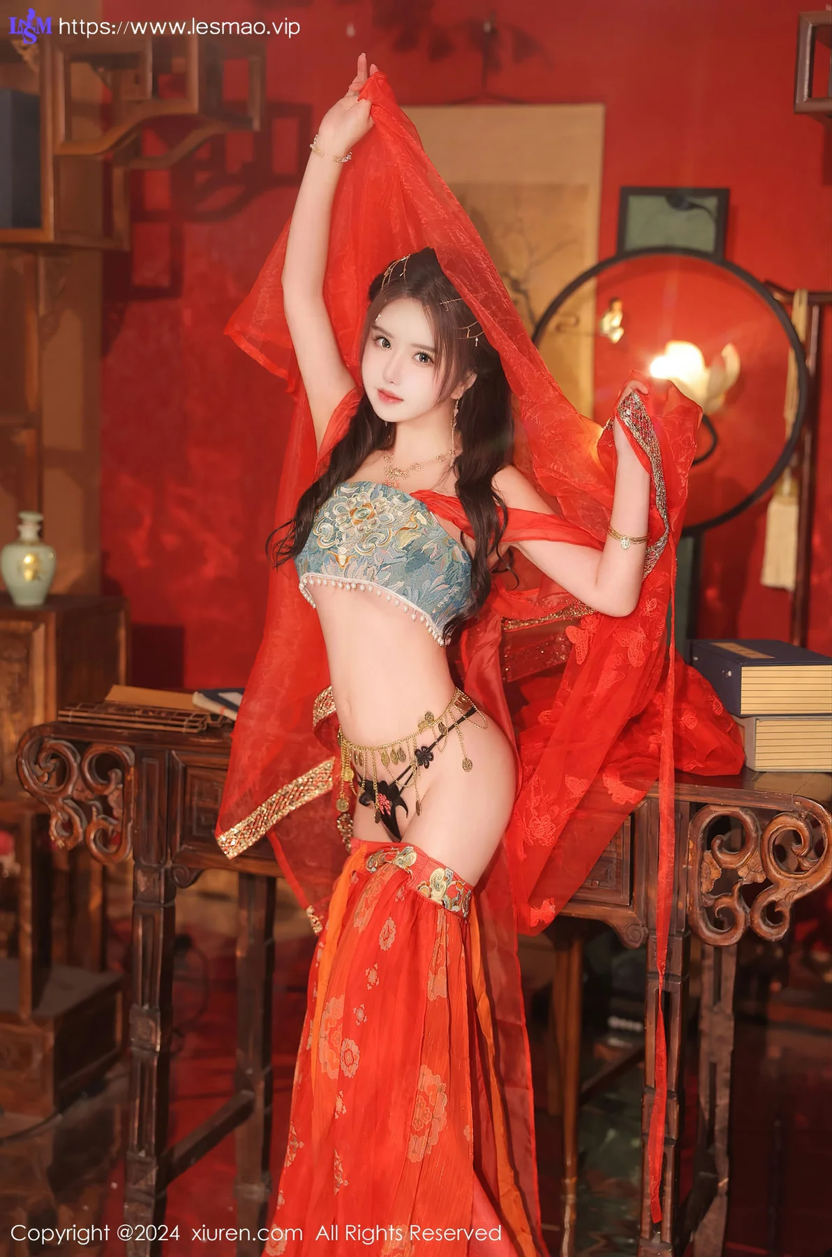 XiuRen 秀人 No.8146  小薯条nienie 红色古装性感写真1 - 12