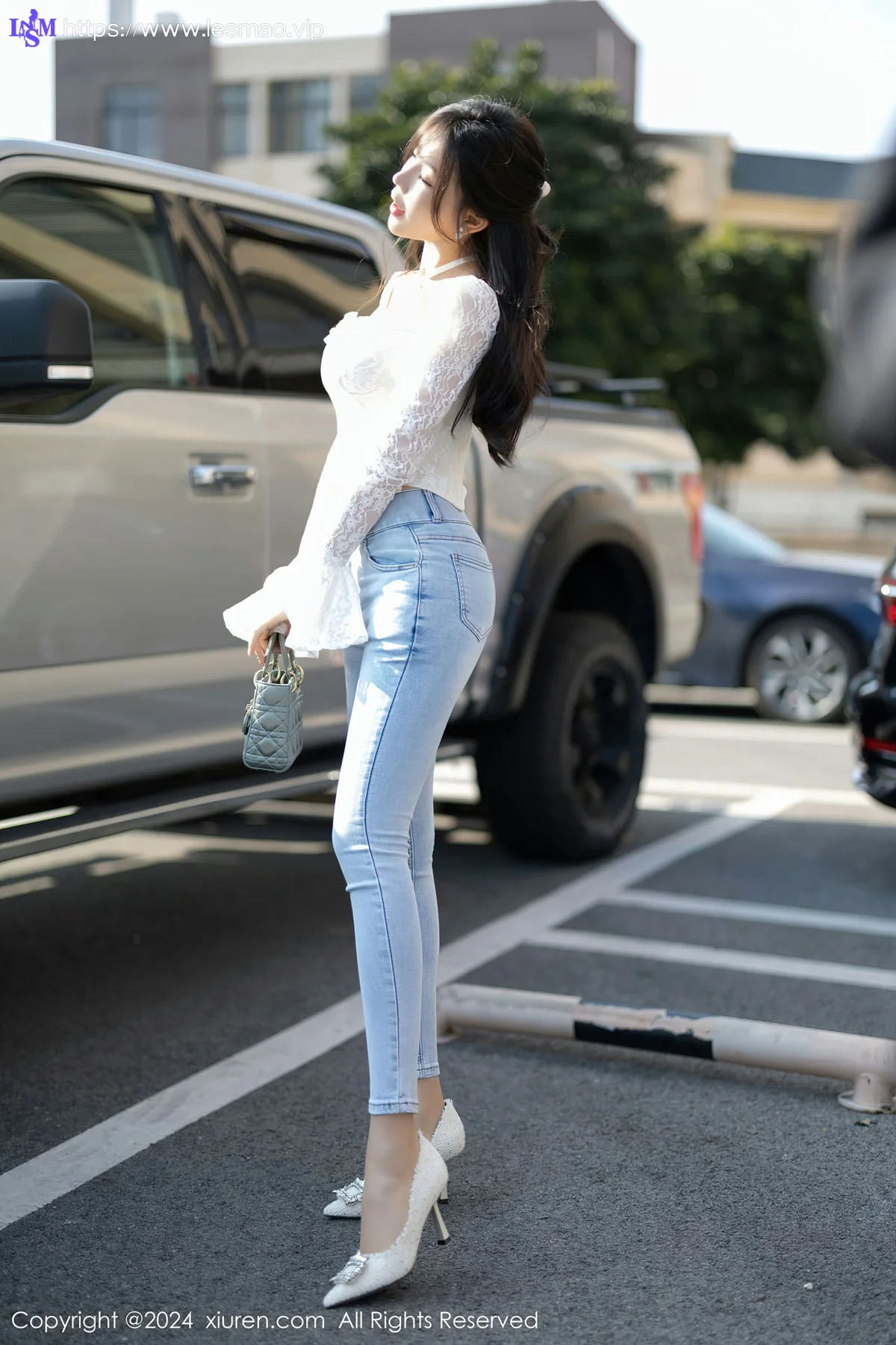 XiuRen 秀人 No.8147  徐莉芝Booty 黑色薄纱情趣性感写真2 - 2
